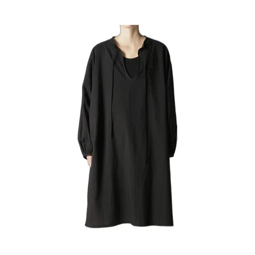 Powder Snow Wash Cotton Tunic Dress