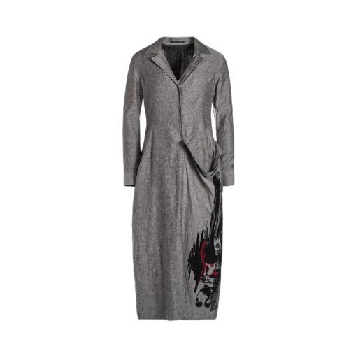 L/C Denim Female Print Left Cloth Dress