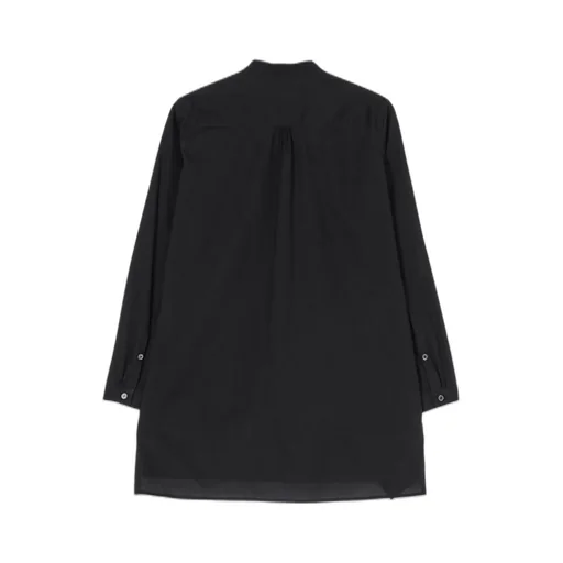 Cotton Lawn Stand Collar Pocket Blouse