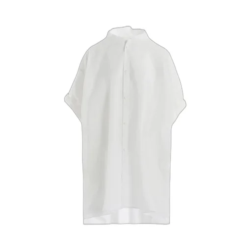60 Lawn Powder Snow Washer Cut Out Collar Blouse