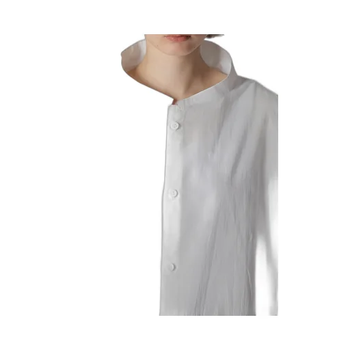 60 Lawn Powder Snow Washer Cut Out Collar Blouse
