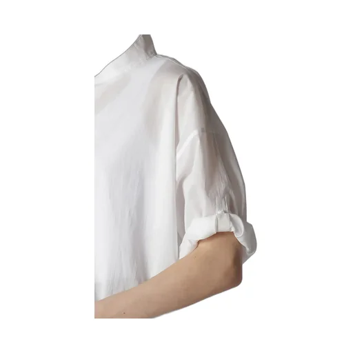 60 Lawn Powder Snow Washer Cut Out Collar Blouse
