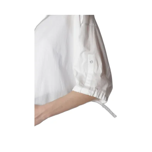 60 Lawn Powder Snow Washer Cut Out Collar Blouse
