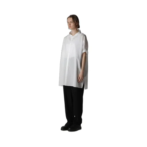 60 Lawn Powder Snow Washer Cut Out Collar Blouse