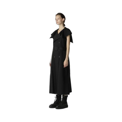 Wool Gabardine Sailor Collar Coat
