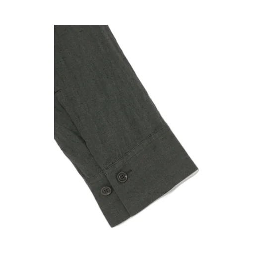 Linen Front Drape Shirts Dress