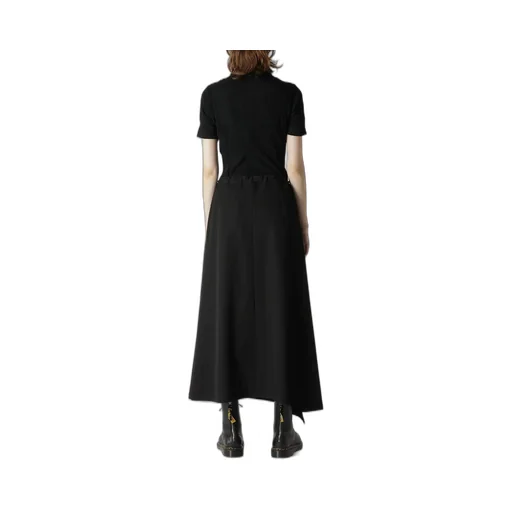 Wool Gabardine Right Side Flap Skirt
