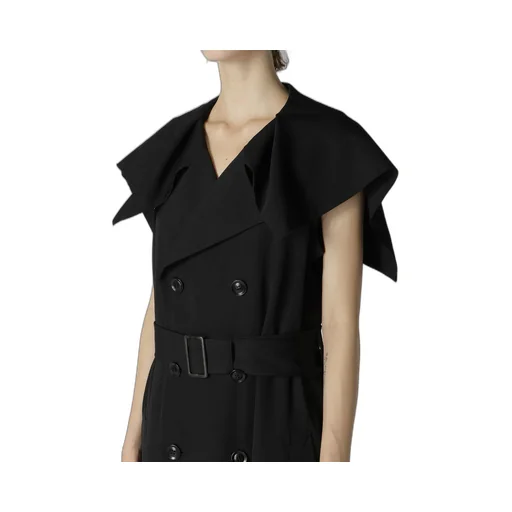 Wool Gabardine Sailor Collar Coat