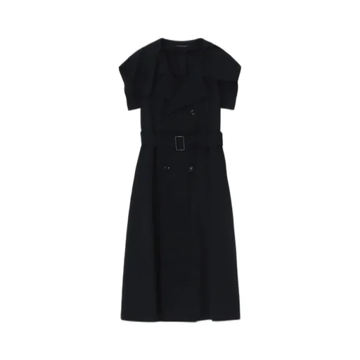 Wool Gabardine Sailor Collar Coat