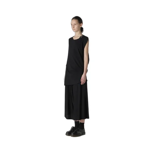 Rayon Cambric Sleeveless Drape Blouse