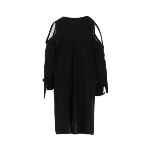 Rayon/Cambric Open Shoulder Blouse