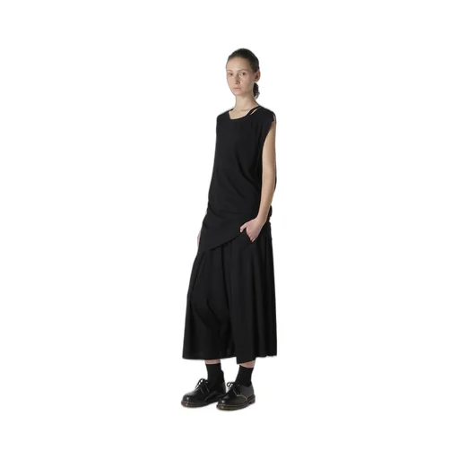 Rayon Cambric Sleeveless Drape Blouse