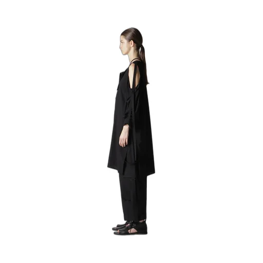 Rayon/Cambric Open Shoulder Blouse