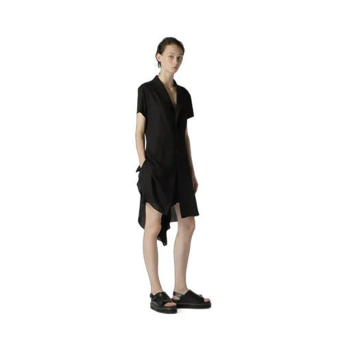 Rayon Linen Asymmetric Shirt Jacket