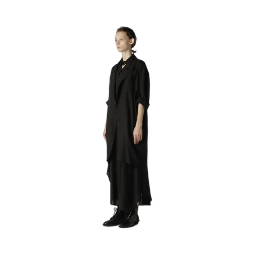 Rayon Linen Open Collar Tailored Jacket