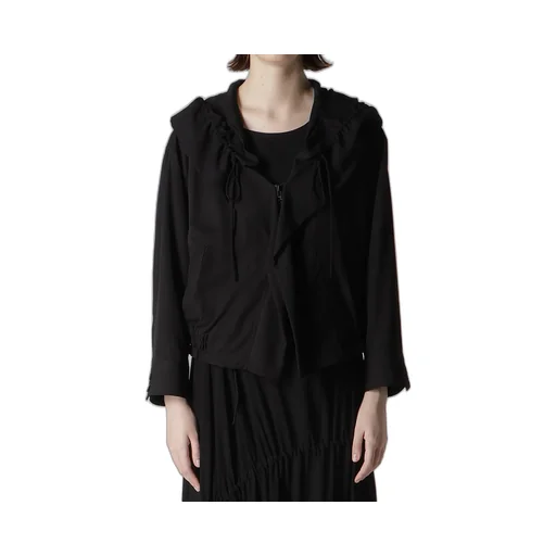 Rayon Twill Gathered Blouson
