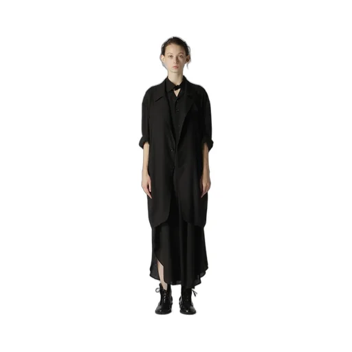 Rayon Linen Open Collar Tailored Jacket