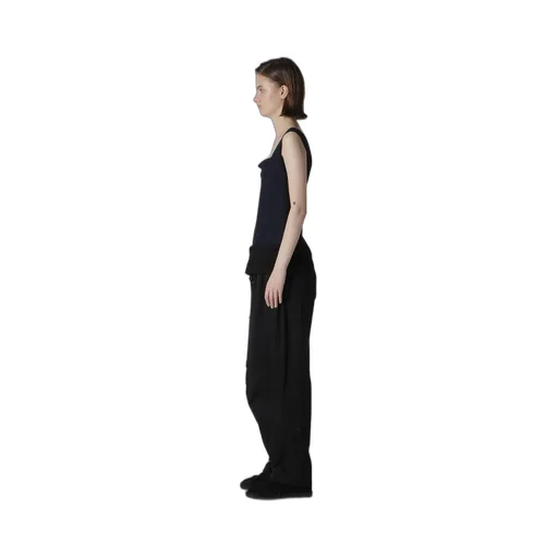 Cupro Dungaree Twill Crochet Combination Blouse