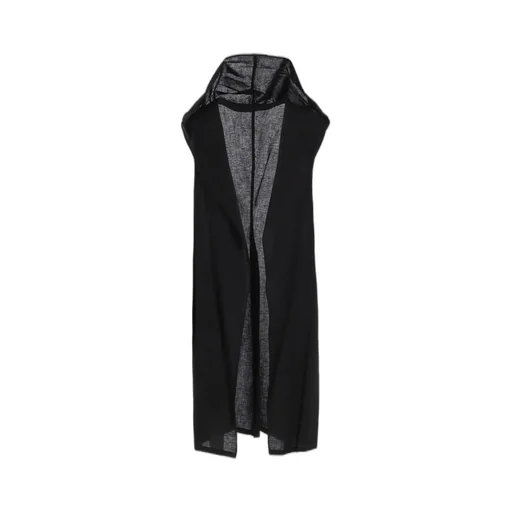 Rayon/Linen Sheeting Hoodie Vest