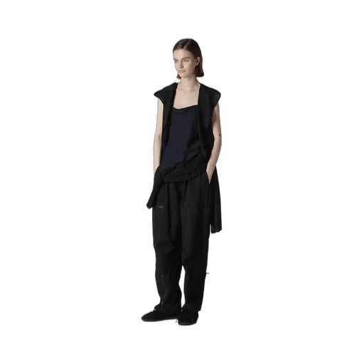 Cupro Dungaree Twill Crochet Combination Blouse