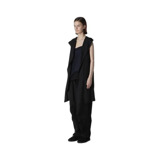 Rayon/Linen Sheeting Hoodie Vest
