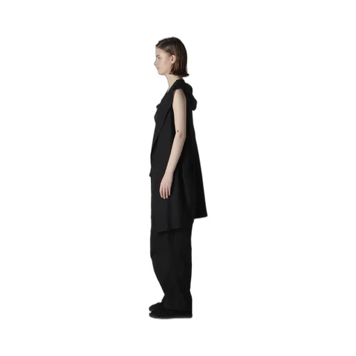 Rayon/Linen Sheeting Hoodie Vest
