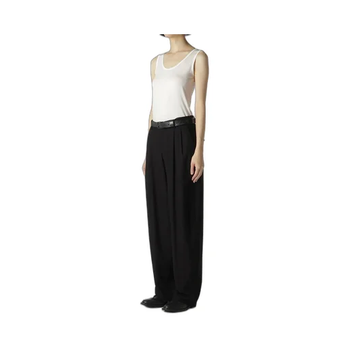 Rayon Viyella Double Tucked Wide Pants