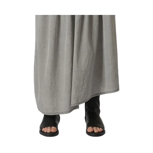 Cupra Cotton Product Pigment Dyed Wrinkled Lawn Asymmetry Gather Skirt