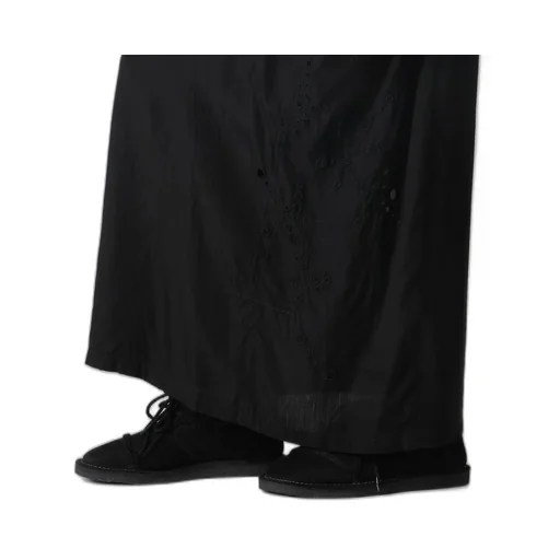 Cupro/Dungaree Baller Lace Left Side Gathered Dress