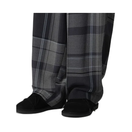 Gauze Plaid Suspender Pants