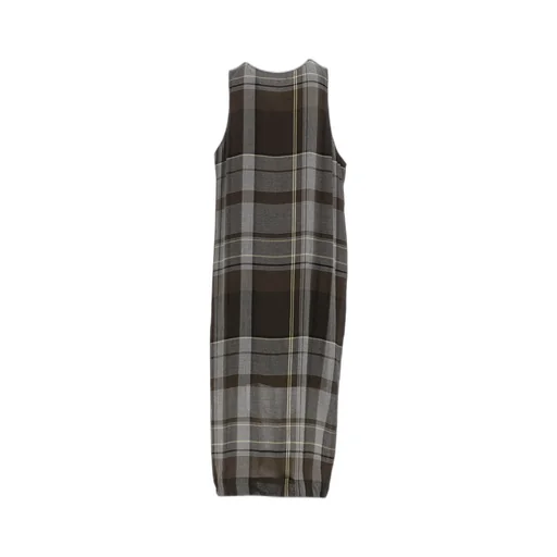 Ry/Ny Gauze Plaid Sleeveles Dress