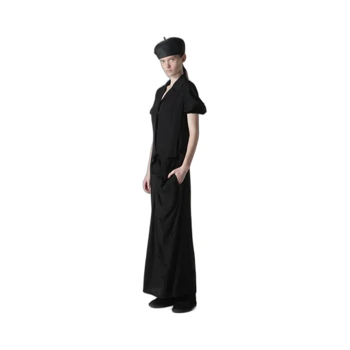 Cupro/Dungaree Baller Lace Left Side Gathered Dress