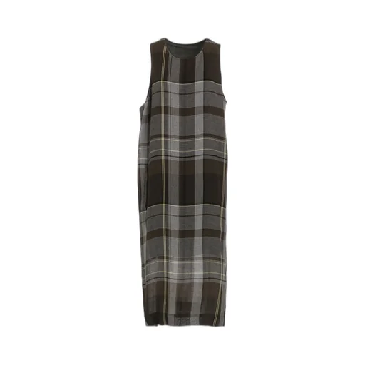 Ry/Ny Gauze Plaid Sleeveles Dress