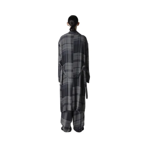 Gauze Plaid Big Jacket