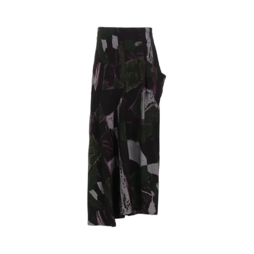 Cu/Dungaree Twill Painted City Left Cloth Skirt