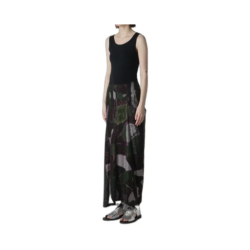 Cu/Dungaree Twill Painted City Left Cloth Skirt