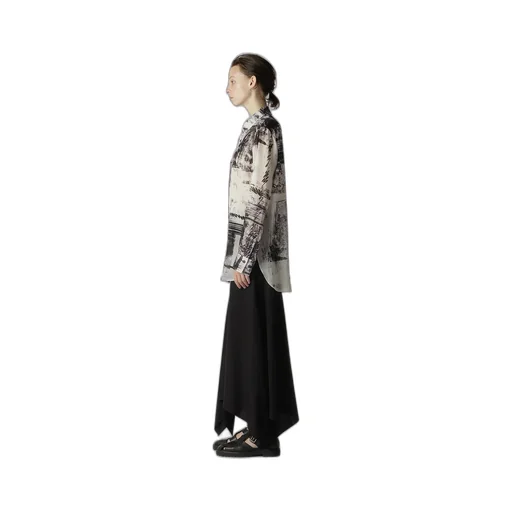 Cu/ Lawn Blurred Check Blouse