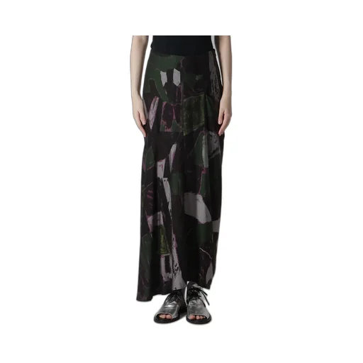 Cu/Dungaree Twill Painted City Left Cloth Skirt