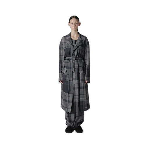 Gauze Plaid Big Jacket