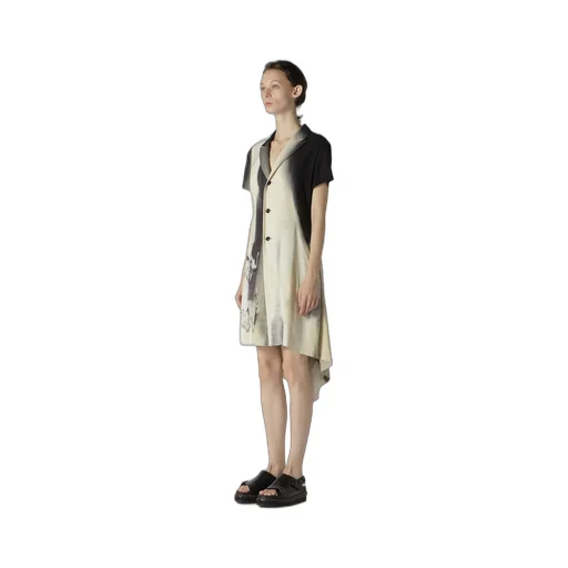 Swimming Butterfly Print Asymmetric Jacket