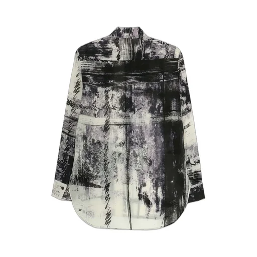 Cu/ Lawn Blurred Check Blouse