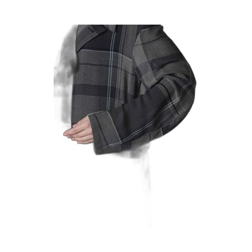 Gauze Plaid Big Jacket