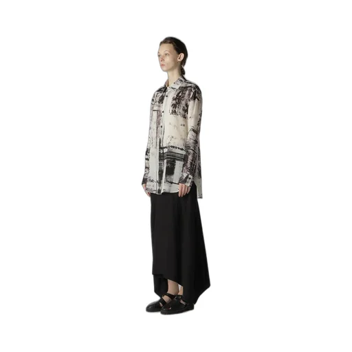 Cu/ Lawn Blurred Check Blouse