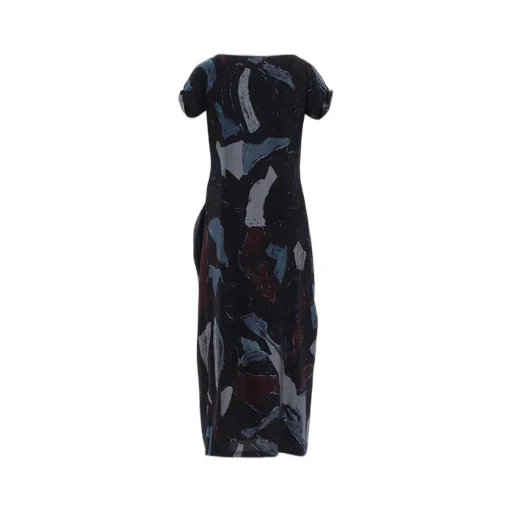 Cu/Dungaree Twill Painted City Print Square Neck Dress