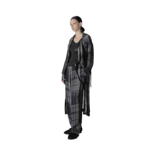 Gauze Plaid Big Jacket