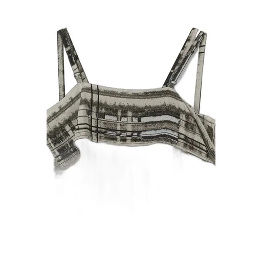 Hand Drawing Plaid Print Lace Up Dress