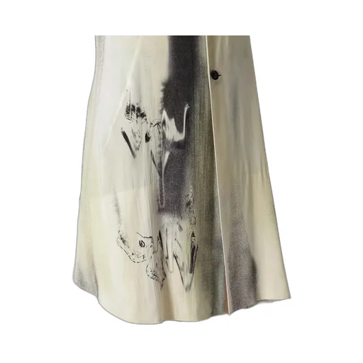 Swimming Butterfly Print Asymmetric Jacket