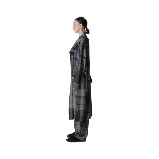 Gauze Plaid Big Jacket