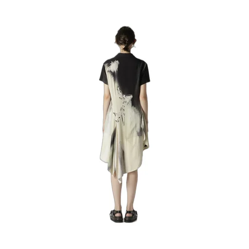 Swimming Butterfly Print Asymmetric Jacket