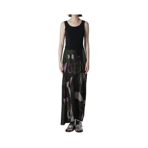 Cu/Dungaree Twill Painted City Left Cloth Skirt